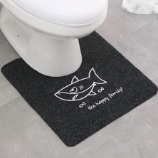 Masoffy Stil 1 U Şekli Ped 50X50CM Kaymaz Banyo Paspası U Şekli Ped Banyo Mutfak Halısı Duş Tuvalet Paspası Banyo Tuvalet Halısı Su Emici Halı Yer Mat (Yurt Dışından)