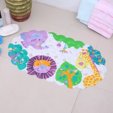 Masoffy Beyaz 38*69 cm Pvc Kabuk Kaymaz Banyo Paspas Masajlı Duş Pedi Emme ile Karikatür Çocuk Banyo Paspas Banyo Halı Paspaslar Küvet Mat (Yurt Dışından)