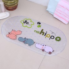 Masoffy Beyaz 38*69 cm Pvc Kabuk Kaymaz Banyo Paspas Masajlı Duş Pedi Emme ile Karikatür Çocuk Banyo Paspas Banyo Halı Paspaslar Küvet Mat (Yurt Dışından)