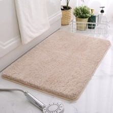 Masoffy Gri 50X80 cm Ekstra Kalınlaşmak Banyo Banyo Paspas Zemin Halıları Lavabo Tuvalet Küvet Yan Mikrofiber Düz Renk Tuvalet Halıları Büyük Boy (Yurt Dışından)