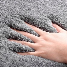 Masoffy Gri 50X80 cm Ekstra Kalınlaşmak Banyo Banyo Paspas Zemin Halıları Lavabo Tuvalet Küvet Yan Mikrofiber Düz Renk Tuvalet Halıları Büyük Boy (Yurt Dışından)