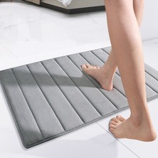 Masoffy Haki 40X60 cm Banyo Paspas Duş Mat Bellek Köpük Ped Süper Emici Çabuk Kuruyan Banyo Halı Tuvalet Zemin Mat Kaymaz Ev Dekor (Yurt Dışından)