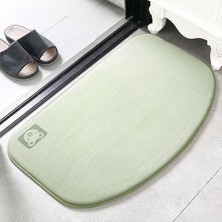 Masoffy Yeşil Banyo Paspası 45X68 cm Süper Emici Banyo Paspas Halı Kaymaz Bellek Köpük Banyo Paspas Halı Küvet Zemin Halıları Shaggy Duş Odası Paspas Ayak Pedi (Yurt Dışından)