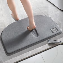 Masoffy Yeşil Banyo Paspası 45X68 cm Süper Emici Banyo Paspas Halı Kaymaz Bellek Köpük Banyo Paspas Halı Küvet Zemin Halıları Shaggy Duş Odası Paspas Ayak Pedi (Yurt Dışından)
