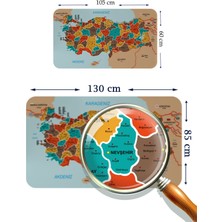 Lila Fil Lilafil Eğitici Öğretici Dünya ve Türkiye Haritası Çocuk Odası Duvar Sticker 3886