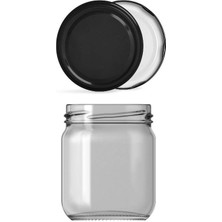 Paşabahçe 10 Adet 210 cc Cam Kavanoz Siyah Kapaklı