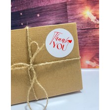 Butik Sosyetik Thank You Yazılı Yuvarlak Yapışkanlı Etiket 5 x 5 cm 100 Adet