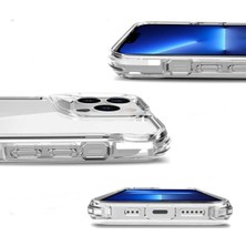 Miscase Iphone 15 Pro Kılıf Kamera Çıkıntılı Şeffaf Darbe Emici Sert Silikon Kapak T-Max