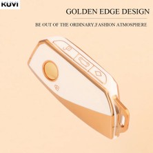 İdeal Aksesuar Bmw Anahtarlık Gold Beyaz Detaylı Şık Tasarım Kumanda Kabı Bmw Ix Stylish Design Control Case