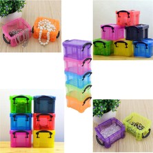 Paras Ticaret Kapaklı Mini 9 Adet Simli 3 Renk Aksesuar Iğne Düğme Boncuk Takı Vida Malzeme Vb. Kutusu (8,4 cm x 5 cm x 6,4 Cm)