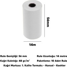 Coly Ambalaj 56 x 14 Termal Pos Rulosu Pos Kağıdı