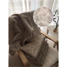 Kahverengi Damar Desenli Süngerli Koltuk Örtüsü