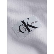 Calvin Klein Jeans Kapüşon Yaka Düz Beyaz Kadın Sweatshırt J20J222732YAF