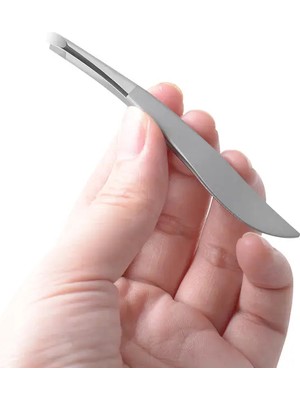 Xolotex 9cm Çelik Akustik Cımbız Lazerli Kavisli Eğik Uçlu İnce Cımbız Kullanım Amacı Kıl Tüy Alma Çelik Cımbız XLC513