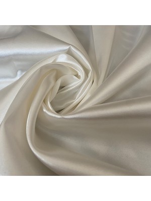 Ak-teks Tekstil Ekru Saten Kumaş 150 cm En (İthal Saten) Abiye, Elbise, Düğün Elbisesi, Peçeteler, Kese, Dekor, Evtekstili