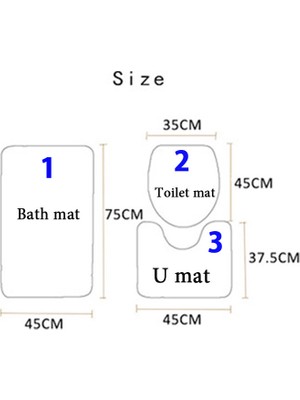 Masoffy Cb Sevgililer Günü Kırmızı Gül Banyo Paspas Bathmate Kaymaz Banyo Halıları 3D Tuvalet Paspas Mutfak Paspas Halı Tuvalet Klozet Kapağı (Yurt Dışından)