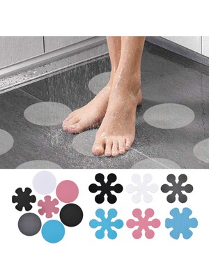 Masoffy Siyah Yuvarlak 8x8 cm 20 Adet Kaymaz Küvet Çıkartmalar Banyo Çiçek Kendinden Yapışkanlı Kaymaz Küvet Çıkartmaları Çıkartmalar Banyo Duş Kaymaz Çıkartmalar (Yurt Dışından)