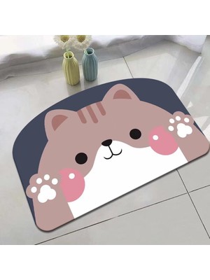 Masoffy Stil 7 60X90 cm Sevimli Kedi Köpek Domuz Çabuk Kuruyan Süper Emici Banyo Paspas Kaymaz Mat Giriş Odası Paspaslar Tuvalet Halı Ev Dekor Banyo Halısı (Yurt Dışından)