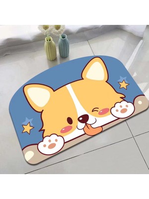 Masoffy Stil 7 60X90 cm Sevimli Kedi Köpek Domuz Çabuk Kuruyan Süper Emici Banyo Paspas Kaymaz Mat Giriş Odası Paspaslar Tuvalet Halı Ev Dekor Banyo Halısı (Yurt Dışından)