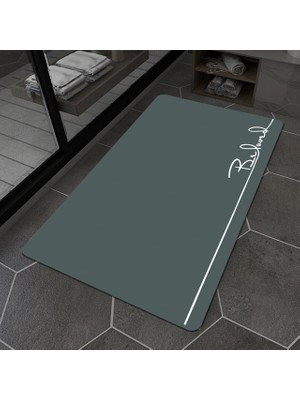 Masoffy Gösterildiği Gibi 60X90CM Diyatomlu Toprak Mat Banyo Banyo Yumuşak Kauçuk Giriş Paspas Ev Zemin Tuvalet Halı Basit Duş Ayak Halısı 80X120CM (Yurt Dışından)