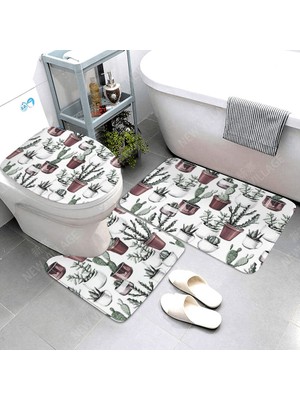 Masoffy 22106SJT-001329- 75X44.45X37.41X38CM Kaymaz Banyo Paspas Banyo Küçük Halı Duş Mat Dekoratif Emici Ayak Mat Giriş Küvet Tuvalet Halısı Morandi Iskandinav Mektubu (Yurt Dışından)