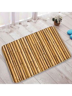 Masoffy DD-976ZY 60X40CM-23.6X15.7IN Bambu Zen Taş Akışı Banyo Kaymaz Banyo Paspasları Mutfak Halıları Giriş Paspas Oturma Odası Başucu Zemin Halı Ev Dekor (Yurt Dışından)