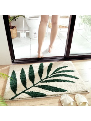 Masoffy Limon Ağacı 45X65CM Inyahome Yeşil Yapraklar Akın Banyo Paspas Kaymaz Emici Mikrofiber Banyo Halısı Ev Giriş Kapı Mat Süper Yumuşak Banyo Paspasları (Yurt Dışından)