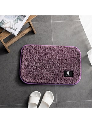 Masoffy Mor 500MMX800MM Kapalı Banyo Halısı Kaymaz Set Emici Kir Toplayıcı Dikdörtgen Paspaslar Ayaklar Yumuşak Mikrofiber Ev Halı Kaymaz Banyo Paspası (Yurt Dışından)