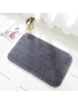 Masoffy Koyu Gri 50X80 cm Shaggy Kalın Banyo Paspas Düz Renk Banyo Halıları Tuvalet Paspas Zemin Halıları Küvet Lavabo Yanında Mikrofiber Duş Odası Pedi (Yurt Dışından)