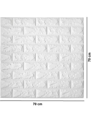 Renkli Duvarlar 70X70CM Kendinden Yapışkanlı 3D Beyaz Duvar Kaplama Kağıdı Paneli