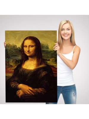 Lila Fil Mona Lisa Leonardo Da Vinci Tablosu Dekoratif Kanvas Duvar TABLOSU-5955