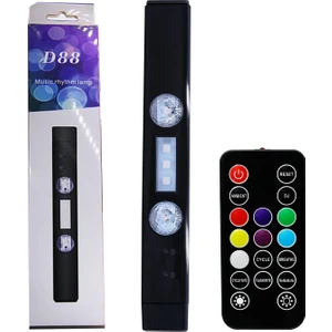 D88 Şarjlı 22CM Çubuk LED - Rgb Uzaktan Kumandalı LED Işık Şarjlı - USB Girişli