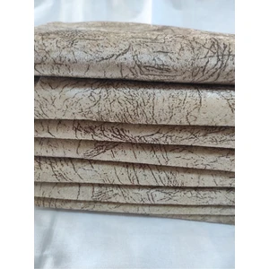 Süngerli Koltuk Çekyat Örtüsü Damar Desenli Parlak Sütlü Kahverengi