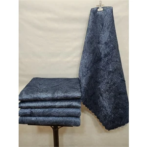 Süngerli Koltuk Çekyat Örtüsü Damar Desenli Lacivert