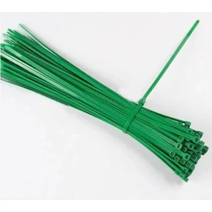 15CM Renkli Plastik Cırt Kelepçe Kablo Bağı 100 Adet 150X3.6 15 cm -Yeşil