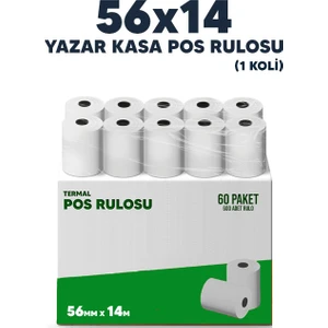 Coly Ambalaj 56 x 14 (60 PAKET 600 RULO) Termal Pos Rulosu Pos Kağıdı