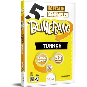 Günay Yayınları 5. Sınıf Türkçe Bumerang Haftalık Denemeler