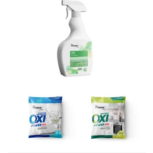 Homm Clean Homm Bitkisel Leke Çıkarıcı Set 3’lü ( Leke Çıkarıcı -Oxi Beyaz-Oxi Mutfak)