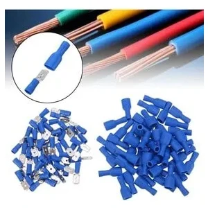 40 Adet Maasco Tam Izoleli Dışı Faston + Erkek 1.5-2.5 Mm2 Kablo Göre