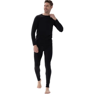 Erkek Siyah Kalın Isıtıcılı Termal Tek Üst Içlik