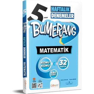 Günay Yayınları 5. Sınıf Matematik Bumerang Haftalık Denemeler
