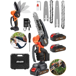 Alman Pro 128 Vf 10 Ah Akülü Dal Kesme Budama Testere Bıçkı Makinesi Çift Akülü 15 cm Yedek Zincirli