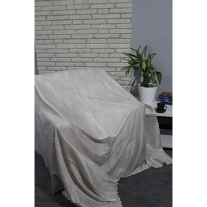 Balık Sırtı Kaydırmaz Tay Tüyü Koltuk Örtüsü Açık Kahve