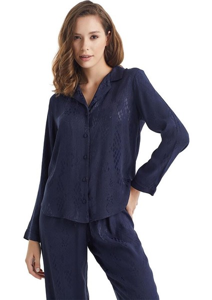 Kadın Uzun Kollu Pijama Üst 60303