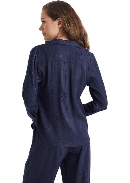 Kadın Uzun Kollu Pijama Üst 60303