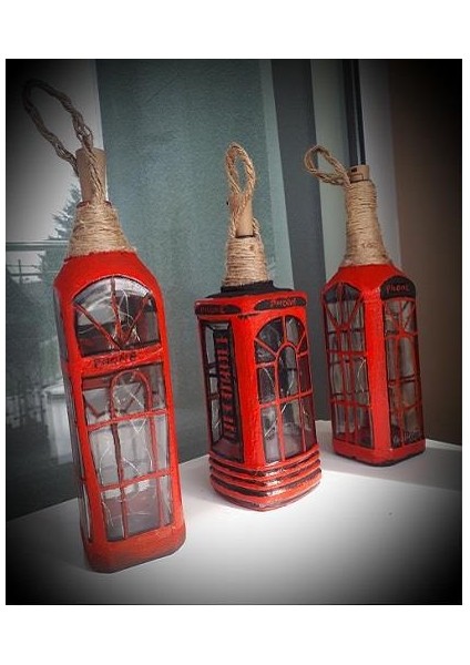 Ledli Aplik Şişe Ingliz Kulubesi El Yapımı fiyatları