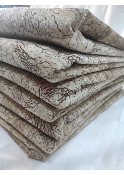 Süngerli Koltuk Çekyat Örtüsü Damar Desenli Parlak Sütlü Kahverengi fiyatları