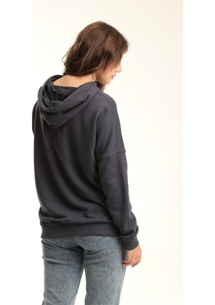 Fancy Kadın Kapüşonlu İçi Pamuklu Renkli Baskılı Sweatshirt modelleri