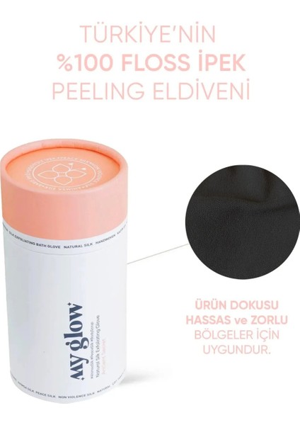 Banyo Kesesi Floş İpek Kutulu Siyah Kalın Hamam Peeling Eldiveni