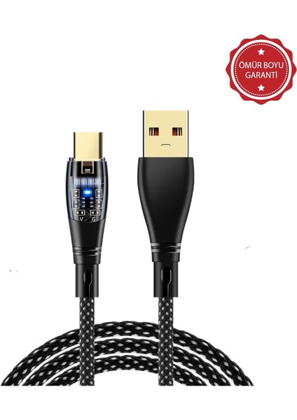 6A 120W Usba To Type-C 1metre Hızlı Data ve Şarj Kablosu Siyah Ömür Boyu Garanti YK234S